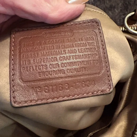 Coach Tan and Brown Signature Shoulder Bag - Picture 10 of 10